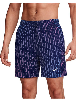 Nike Breaker Swoosh 5'' Volley Ανδρικό Μαγιό Σορτς με Σχέδια Navy Μπλε NESSG577-440
