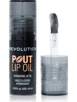 Revolution Pout Midnight Black Lip Oil με Χρώμα 4.6ml