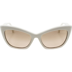 Max Mara 5718145 Γυναικεία Γυαλιά Ηλίου Cat Eye Κοκάλινα Λευκά με Καφέ Φακό
