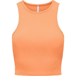 Only Γυναικείο Καλοκαιρινό Crop Top Ριπ Πορτοκαλί 15289846