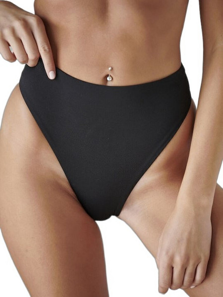 BLU4U Ψηλόμεσο Bikini Slip Μαύρο 26365084-02