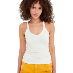 Funky Buddha Γυναικείο Καλοκαιρινό Top Λευκό FBL005-114-04
