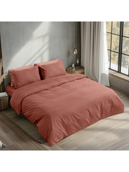 Beauty Home Σεντόνι King Size Βαμβακερό 280x268 Prime Art 1230 Σάπιο Μήλο