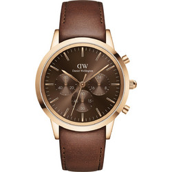 Daniel Wellington Ανδρικό Ρολόι με Καφέ Δερμάτινο Λουράκι