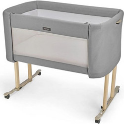 Inglesina Welcome Bed Λίκνο με Στρώμα & Πλαϊνό Άνοιγμα Γκρι AZ95T0BKG