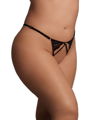 Le Desir Cloe Γυναικείο Sexy String Αυτοκινήτου με Δαντέλα Μαύρο 7423522598504