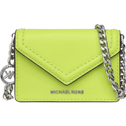 Michael Kors Μικρό Γυναικείο Πορτοφόλι Καρτών με Clip Lime 32S3SJ6C0L-388