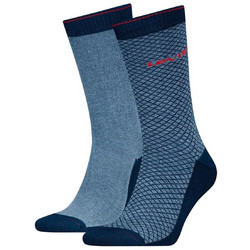 Levi's Ανδρικές Κάλτσες Ψηλές με Σχέδια Μπλε Navy Μπλε 2Pack 701229554-002
