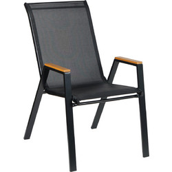 HomeMarkt Leone Πολυθρόνα Κήπου Μεταλλική Μαύρη HM6429.03