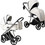 ibebe Next2 Eco Leather Καρότσι Μωρού 2 σε 1 Light Silver