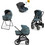 Inglesina Aptica XT Quattro 2026 Darwin Recline Evo Καρότσι Μωρού 3 σε 1 Himalaya Blue