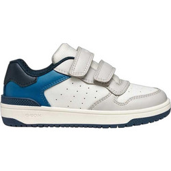 Geox Washiba Παιδικά Sneakers Γκρι Πετρόλ J46LQA000BCC1236