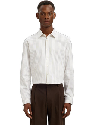Selected Ανδρικό Πουκάμισο Βαμβακερό Μακρυμάνικο Slim Fit Λευκό 16092939