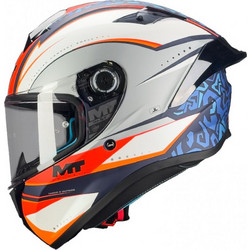 MT Targo S Outside C7 Matt Black White Blue Κράνος Μηχανής Full Face 1450gr
