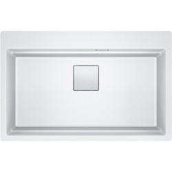 Franke Mythos Kubus Pro KNG 610-73 Ένθετος Νεροχύτης Γρανίτη Ματ Polar White 79x51cm