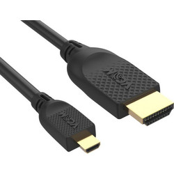 Vcom Καλώδιο HDMI 2.0 HDMI Male to Micro HDMI Male 1.8m Black CG587-1.8M