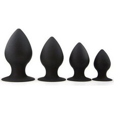 Chisa Novelties Black Mont Fullness Σετ Πρωκτικές Σφήνες Μαύρες 4τμχ