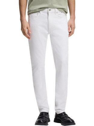 Hugo Boss 734 Ανδρικό Τζιν Παντελόνι Ελαστικό Slim Εφαρμογή Λευκό 50556044-100