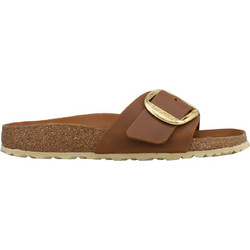 Birkenstock Madrid Big Buckle Δερμάτινα Γυναικεία Σανδάλια Ανατομικά Καφέ 1006525
