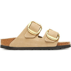 Birkenstock Arizona Big Buckle Γυναικεία Σανδάλια Suede Ανατομικά Μπεζ 1030395