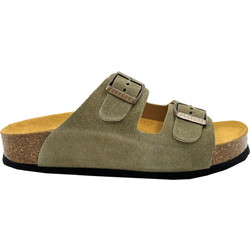 Plakton Γυναικεία Σανδάλια Suede Χακί 340010