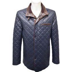 Leather 100 Ανδρικό Μπουφάν Χειμωνιάτικο Δερμάτινο Navy Μπλε 07-M-1315