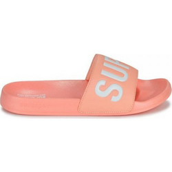 Superdry Γυναικείες Παντόφλες Καλοκαιρινές Αντιολισθητικές Κολυμβητηρίου Κοραλί WF310222A-8DB