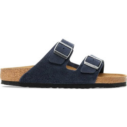 Birkenstock Arizona Soft Footbed Δερμάτινα Ανδρικά Σανδάλια Ανατομικά Navy Μπλε 103089