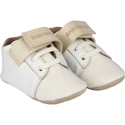 Babywalker Βαπτιστικά Sneakers Αγκαλιάς για Αγόρι Δερμάτινα Μπεζ MI1092