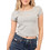Calvin Klein Γυναικείο Καλοκαιρινό Crop Top Ριπ Γκρι LV047C200G-P79