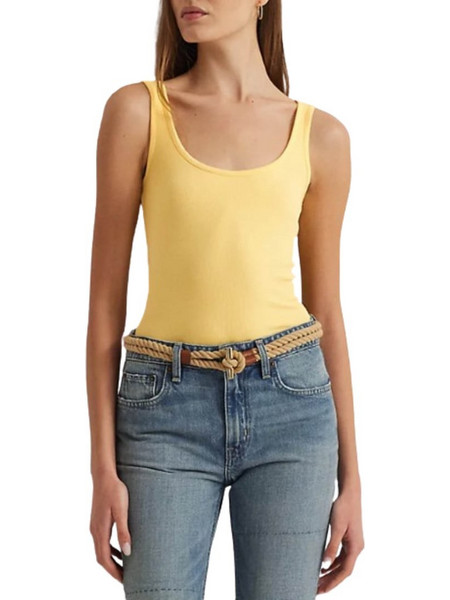 Lauren Ralph Lauren Γυναικείο Καλοκαιρινό Top Βαμβακερό Κίτρινο 200704777114