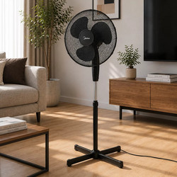 Midea FS40-21M (BK) Ανεμιστήρας Δαπέδου Ορθοστάτης 40cm 40W
