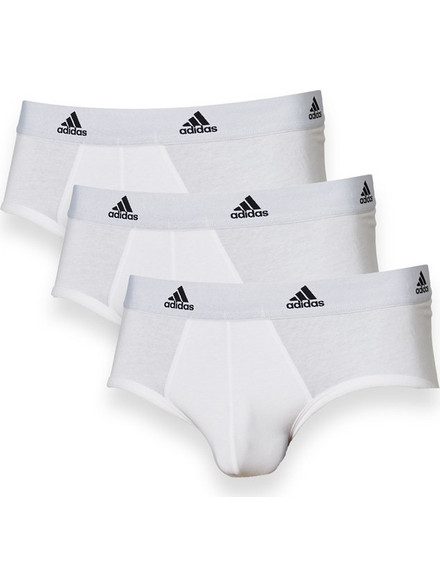 Adidas Active Flex Ανδρικά Σλιπ Βαμβακερά Λευκά 3Pack 4A1M01-100