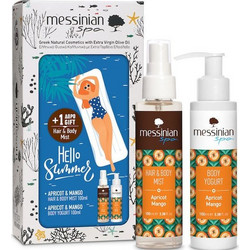 Messinian Hello Summer Apricot & Mango Hair & Body Mist 100ml + Body Yoghurt 100ml