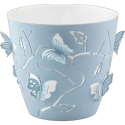 Viosarp 3D Butterfly Γλάστρα Στρογγυλή Πλαστική Γαλάζια 22x20cm