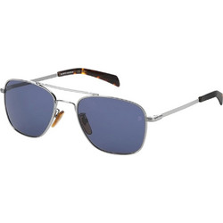 David Beckham DB7019S 6LBF5K Ανδρικά Γυαλιά Ηλίου Aviator Μεταλλικά Ασημί με Μπλε Φακό