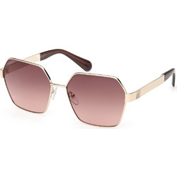 Max & Co MO0141 32F Γυναικεία Γυαλιά Ηλίου Πεταλούδα Μεταλλικά Χρυσά με Ροζ Φακό