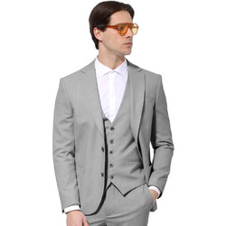Tresor Casual Ανδρικό Κοστούμι Καλοκαιρινό με Κανονική Εφαρμογή Γκρι 1518