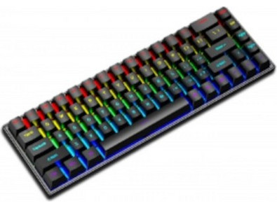 K68 Μηχανικό Gaming Πληκτρολόγιο TenKeyLess RGB Black