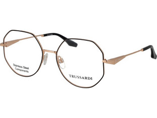 Trussardi TSW1042 09A Γυναικείος Σκελετός Γυαλιών Οράσεως Μεταλλικός Χρυσός Μαύρος