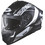 SMK Typhoon Style Black White Grey Κράνος Μηχανής Full Face 1600gr