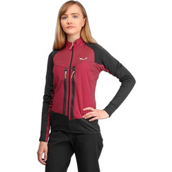 Salewa Ortles Merino Γυναικεία Ζακέτα Φούτερ Κοντή με Φερμουάρ Μπορντό 28179-6361