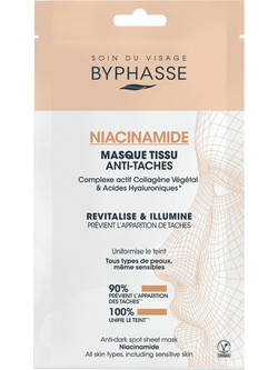 Byphasse Niacinamide Anti-Dark Spot Sheet Μάσκα Προσώπου για Ενυδάτωση & Λάμψη 18ml