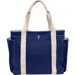 Feel & Touch Cabo Υφασμάτινη Τσάντα Θαλάσσης Ώμου Navy Μπλε 36x47cm
