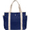 Feel & Touch Cabo Υφασμάτινη Τσάντα Θαλάσσης Ώμου Navy Μπλε 36x47cm