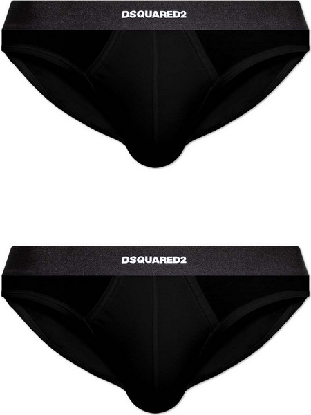 Dsquared2 Ανδρικά Σλιπ Βαμβακερά Μαύρα 2Pack DCX200070-001