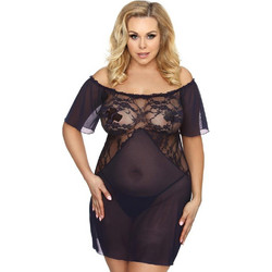Anais Venea Sexy Φόρεμα See Through με Δαντέλα Navy Μπλε AS10028