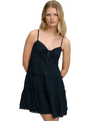 Superdry Mini Καλοκαιρινό Καθημερινό Φόρεμα Navy Μπλε W8012115A-98T