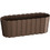 Prosperplast Γλάστρα Οβάλ Πλαστική Καφέ 38.3x14.4x13cm DDEC400-R222