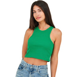 Pepe Jeans Piera Γυναικείο Καλοκαιρινό Crop Top Ριπ Πράσινο PL505227-664